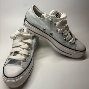 Converse Chuck Taylor All Star Low Top High Lift Platform Sneakers - Light Blue